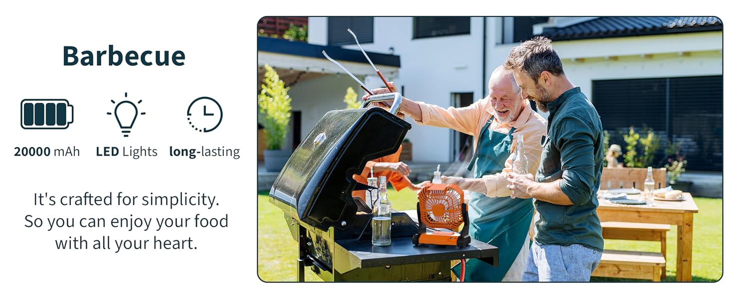 portable fan rechargeable