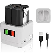 2 Pack Replacement for Ring Battery with Charger Station, 6040mAh Rechargeable Ring Batteries for...