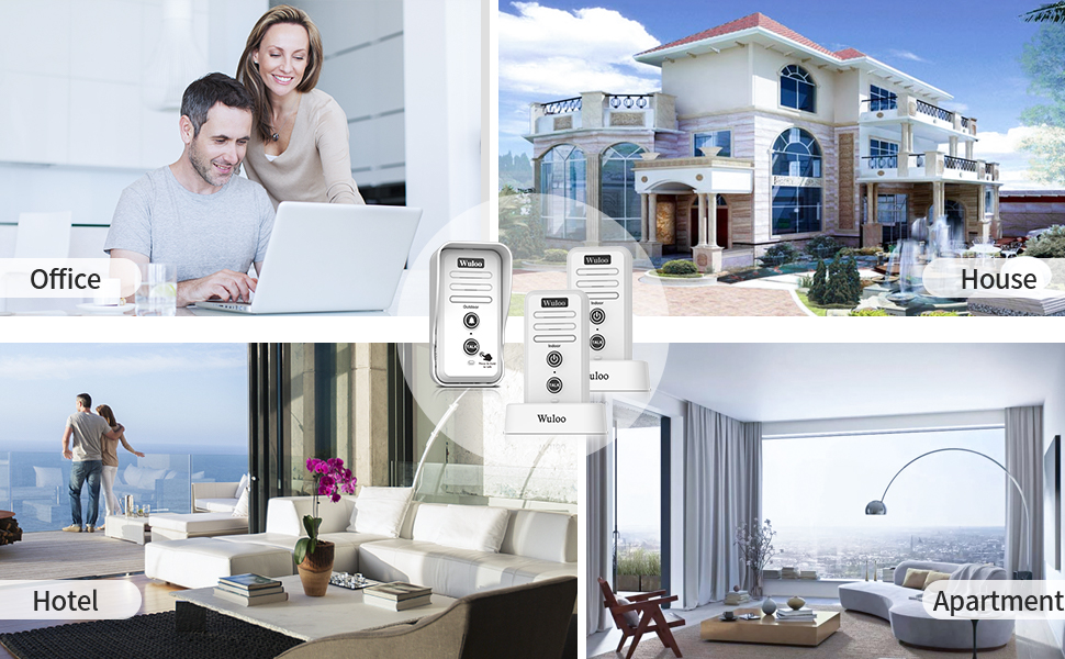 wireless doorbell with 2 receivers_