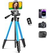 Torjim 64”Phone Tripod, Extendable Cell Phone Tripod with Remote and Holder, Universal Camera Sta...