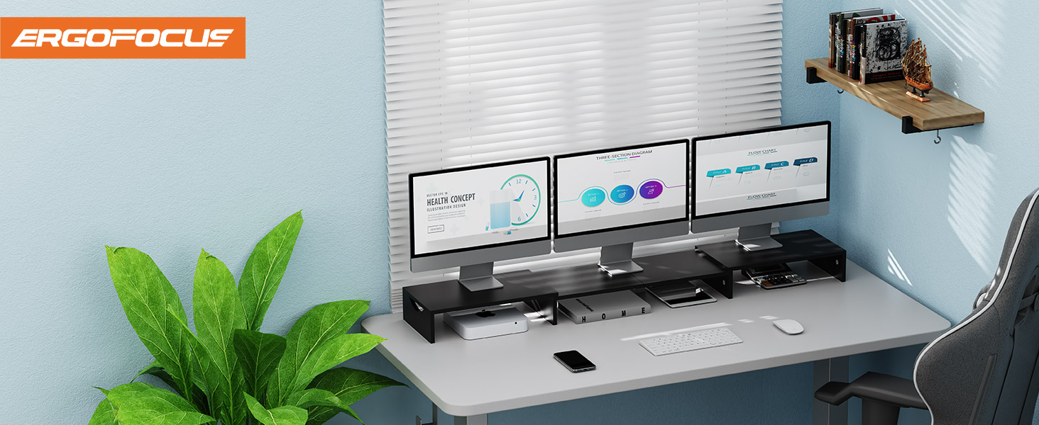 large wood laptop and monitor riser