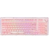 KiiBoom Phantom 98 Hot Swappable Crystal Gasket-Mounted Mechanical Keyboard, Triple Mode NKRO Gam...