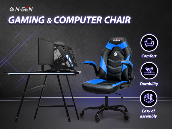 Gaming chair designed for comfort and easy assembly