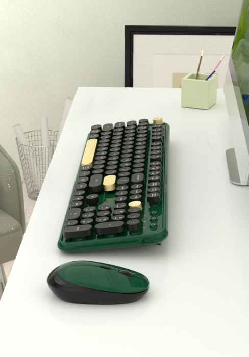 colorful keyboard and mouse