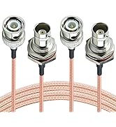 YOTENKO 6ft BNC Extension Cable Male to Female Bulkhead Mount SDI Cable 2-Pack RG316 50 Ohm for S...
