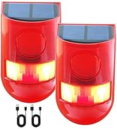 ChunHee Solar Outdoor Motion Sensor Alarm 4 Working Mode Motion Activated Alarm 129dB Loud Sound ...
