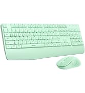 seenda Wireless Bluetooth Keyboard Mouse Combo, Ergonomic Keyboard with Wrist Rest, Silent Mouse,...