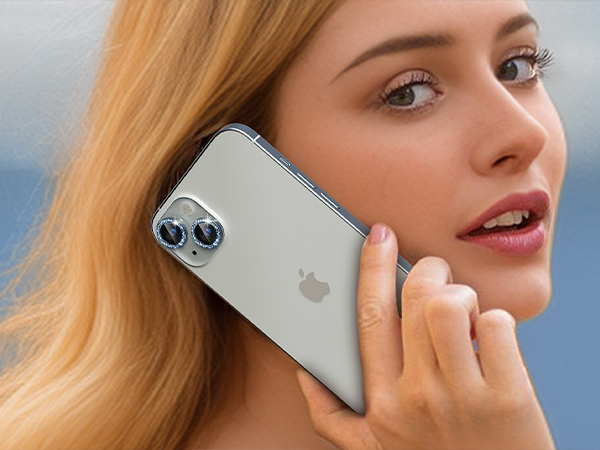 Glitter iphone 15 camera lens protector