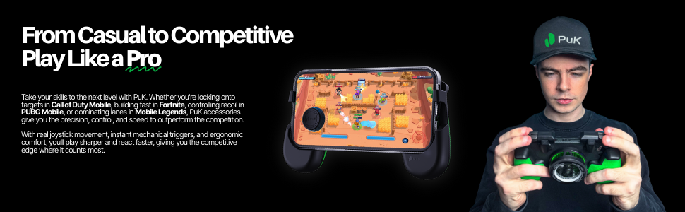mobile phone ios android game gaming thumbstick grip trigger puk cod pubg cable link controller