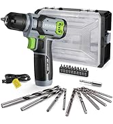 WORKPRO Cordless Power Drill Set with Stackable Tool Box, 8V Cordless Drill Driver and Bit Set, 2...
