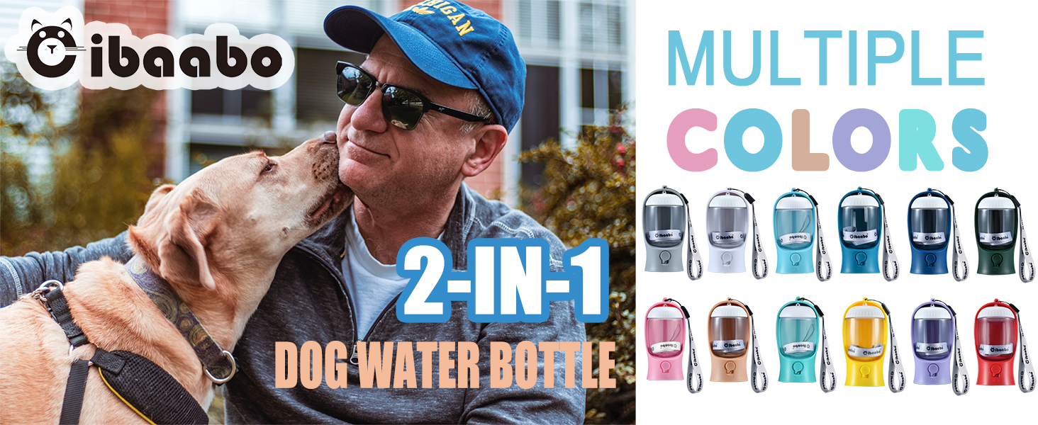 dog water bottle 12 colors