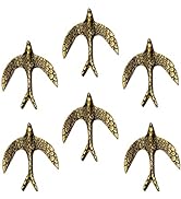 SPN-FOR1 Set of 6 Decorative Eagle Shape Copper Knobs for Room Kitchen Cabinet Hardware Cupbo...