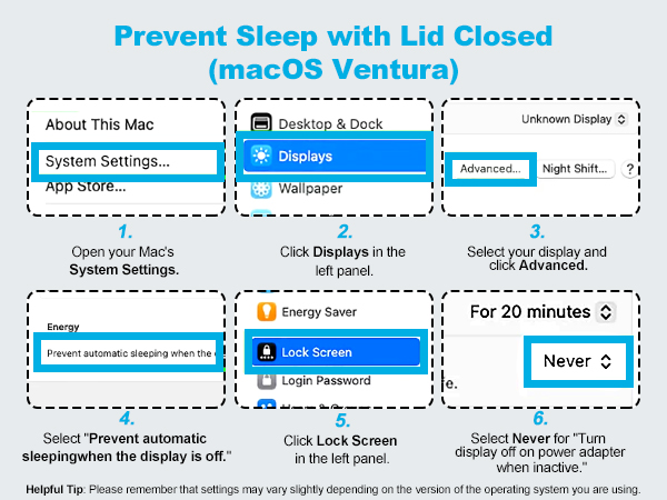 Prevent Sleep with Lid Closed(macoS Ventura)