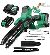 KIMO Mini Chainsaw Cordless, 8 Inch Electric Chain saw w/1 x 4.0Ah Battery &amp; Fast Charger, 34 FT/...