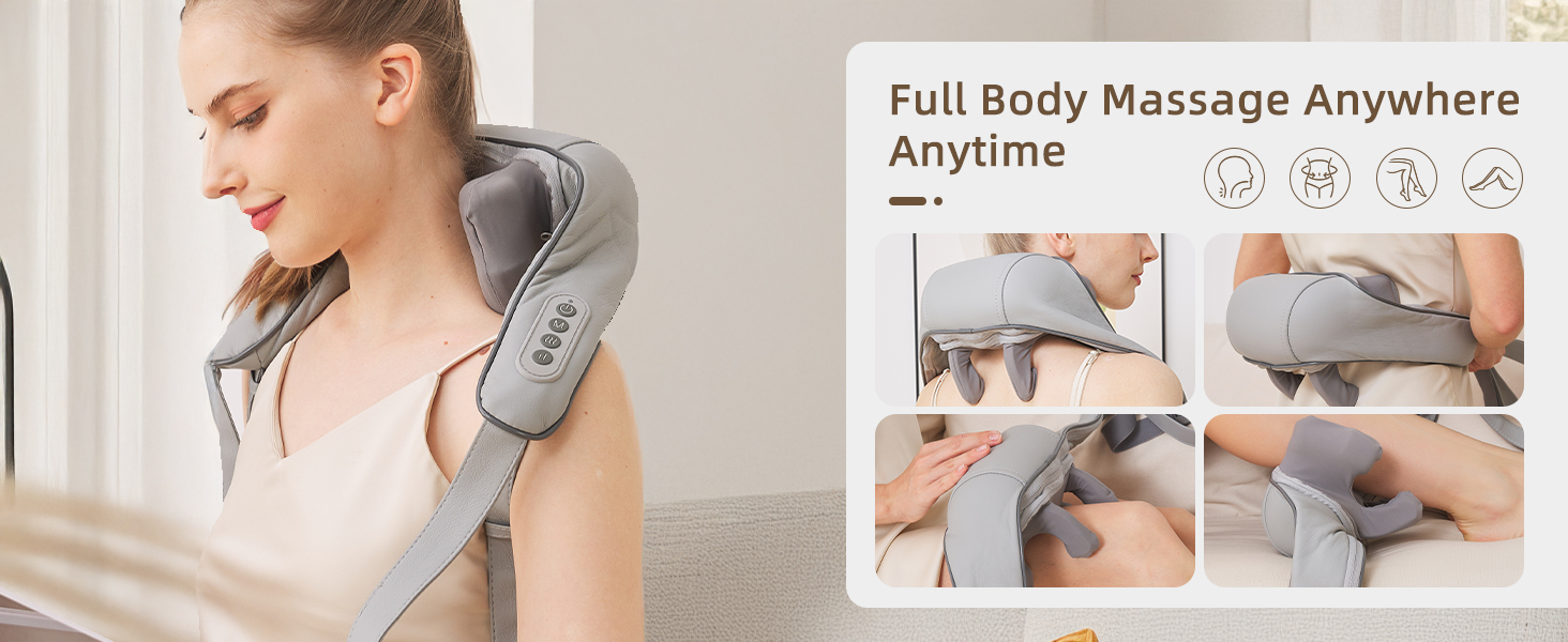neck and shoulder massager with heat