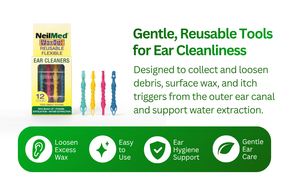 Gentle, Reusable Tools for Ear Cleanliness: Designed to collect and loosen debris, surface wax, etc