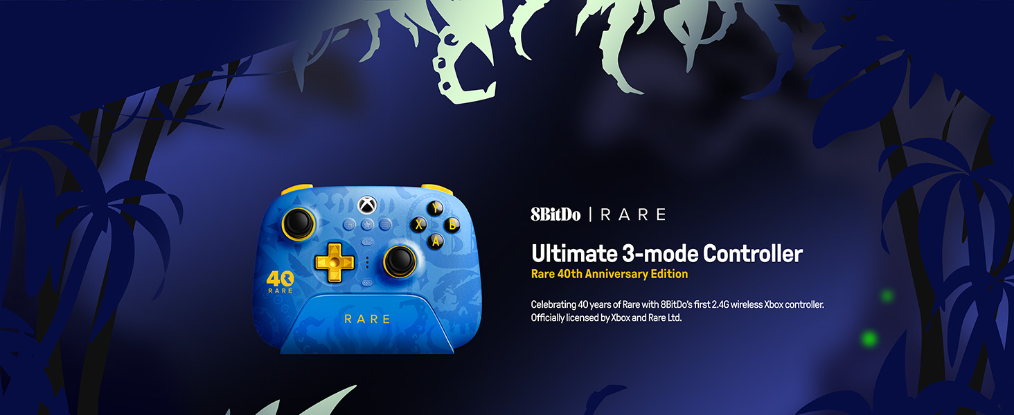 8BitDo Ultimate 3-mode Controller Rare 40th Anniversary Edition