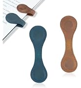 flewfun 2 Pcs Magnetic Bookmarks, Personalized Bookmarks, Vintage Faux Leather Book Mark, Double-...