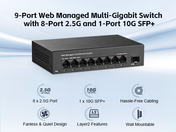 8 port 2.5G Web Managed Ethernet Switch