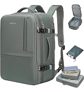 MOLNIA 50L Expandable Travel Backpack, 21 Inch Laptop Backpack, Carry On Backpack Airplanes Appro...