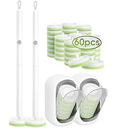 LEGUO Wall Mounted Disposable Toilet Brush System with Holder, Toilet Bowl Cleaning Wand with Gre...