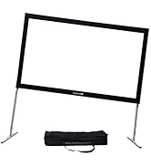 SCREENPRO 144inch Projector Screen with Stand, Outdoor Projector Screen for Patio with Adjustable...
