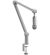 IXTECH Boom Arm - Adjustable 360° Rotatable Microphone Sturdy Stainless Steel Mic Desk, Table Sta...