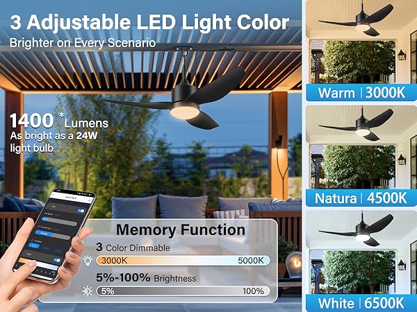 Modern Plug in Ceiling Fan