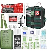 Survival First Aid Kit - IFAK Trauma Kit with Trauma Bandage, Splint, Tourniquet, Wound Care, Ble...