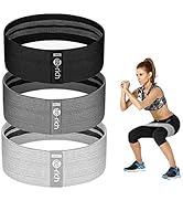 Te-Rich Resistance Bands for Legs and Butt, Fabric Workout Loop Bands, Set of 3
