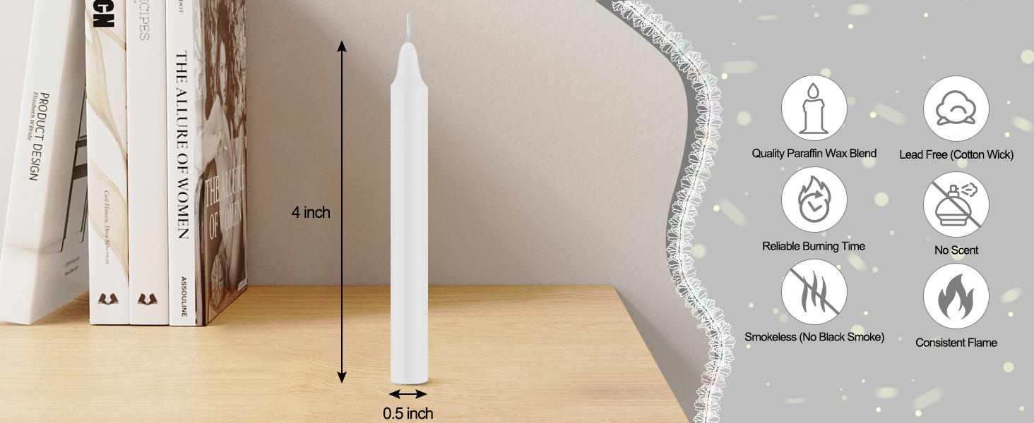 white candlesticks
