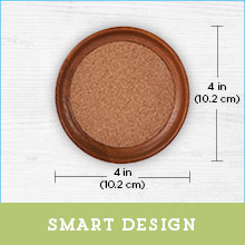 kamenstein acacia wood stackable coasters