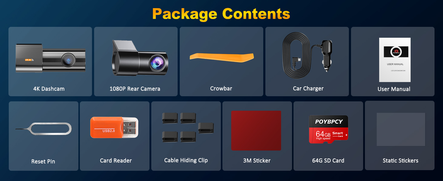 dual dash cam front and rear
