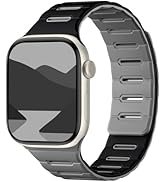 Bandletic Magnetic Sport Band Compatible with Apple Watch Bands, Duo-Color Design Silicone Loop S...