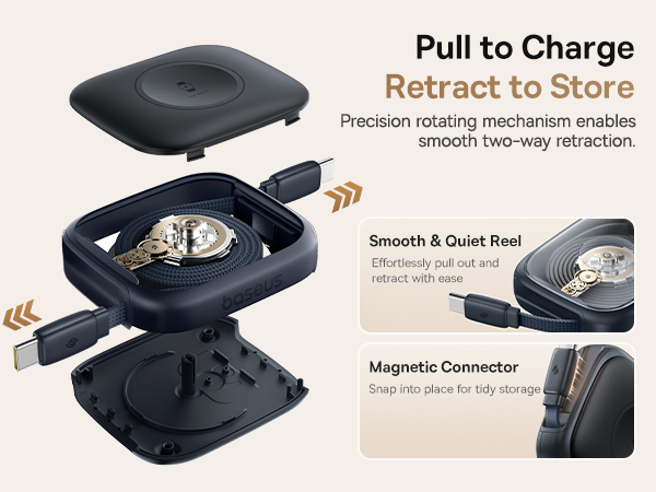 Baseus Retractable USB C Cable 3ft