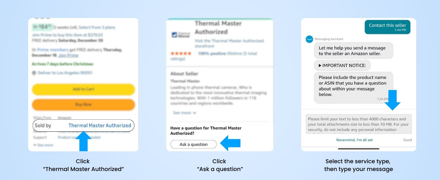 how to reach out to seller