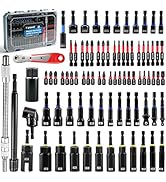 Gerywolf 86 Pcs Magnetic Nut Driver Set, Impact Socket Set, Includes Electric Bit, Wing Nut Drive...