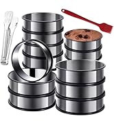 KUAYB Crumpet Rings Nonstick English Muffin Rings, Stainless Steel Double Rolled Tart Rings Metal...