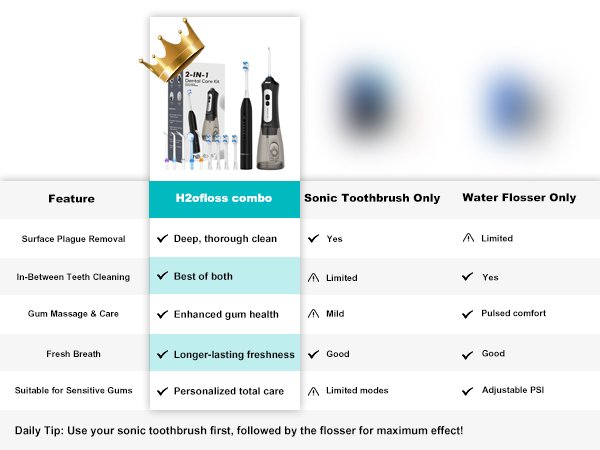 toothbrush and flosser all in one