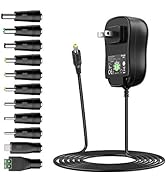 Basicvolt Universal Power Supply 5V 6V 7.5V 9V 12V 13.5V 15V 3A 2.5A AC DC Power Adapter 45W Wall...