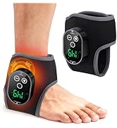 AFDEAL Cordless Ankle Heating Pad, Foot and Ankle Massager for Pain Relief, Rechargeable Heated A...