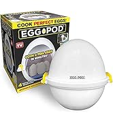 Eggpod by Emson Egg Cooker Wireless Microwave Hardboiled Egg Maker, Cooker, Egg Boiler &amp; Steamer,...