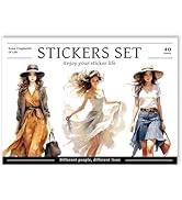 Bomichi People Sticker Book 40 Sheets 299 Count Diverse Character Aesthetic Vinyl Decals Adult Gi...