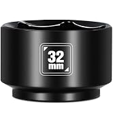 BLACKROBOT 32mm Low Profile Oil Filter Socket, 3/8" Drive 6-Point Oil Filter Cap Remover and Inst...