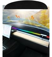 EVDANCE Tesla Model 3 Y Dashboard Cover with Interior Trim Light, Dash Board Cover ?&amp; Tesla Ambie...