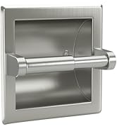 Smack Brushed Nickel Recessed Toilet Paper Holder,Contemporary Hotel Style Wall Toilet Paper Hold...