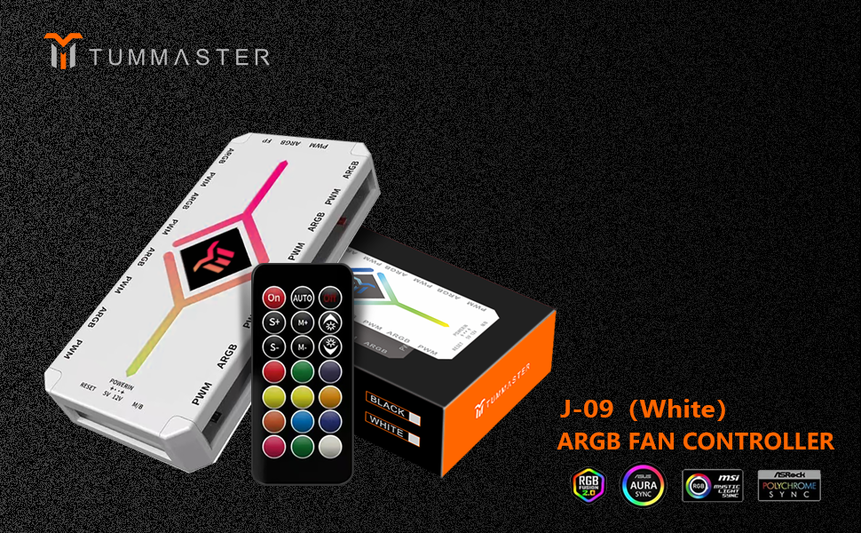 J-09(White)ARGB Fan Controller