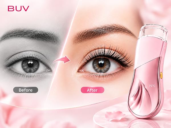 heated lash curler with temperature control