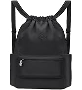 BAVELOE Drawstring Backpack with Wet Pocket Gym Backpack Water-Resistant Cinch String Bag Beach S...