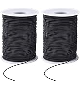 Zealor Stretchy Bracelet String 2 Rolls 1mm Elastic Cord Sturdy Elastic Beading Cord 200 Yards St...